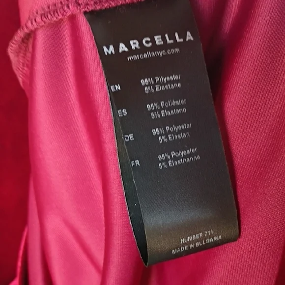 MARELLA Deep Red Velvet Long Sleeve Top Size M - Picture 5 of 7